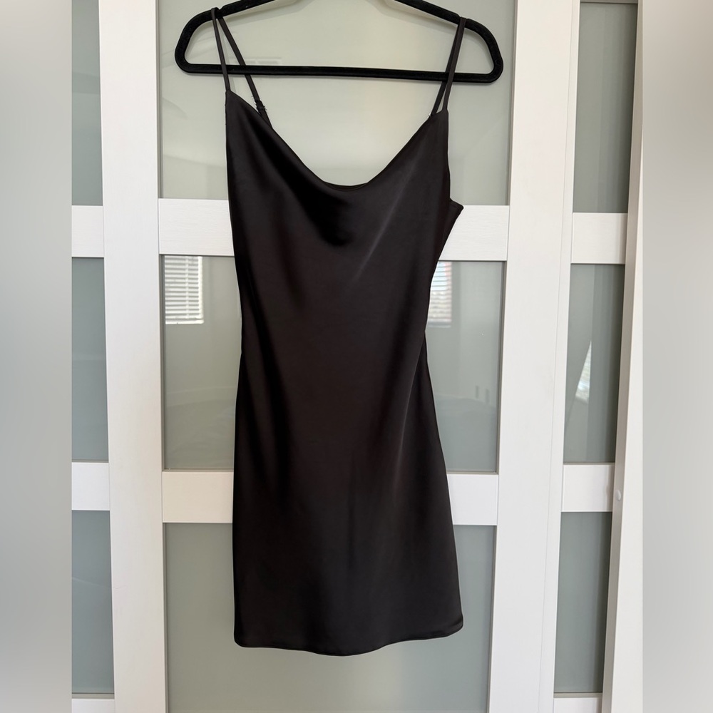 Nasty Gal Black Slip Dress